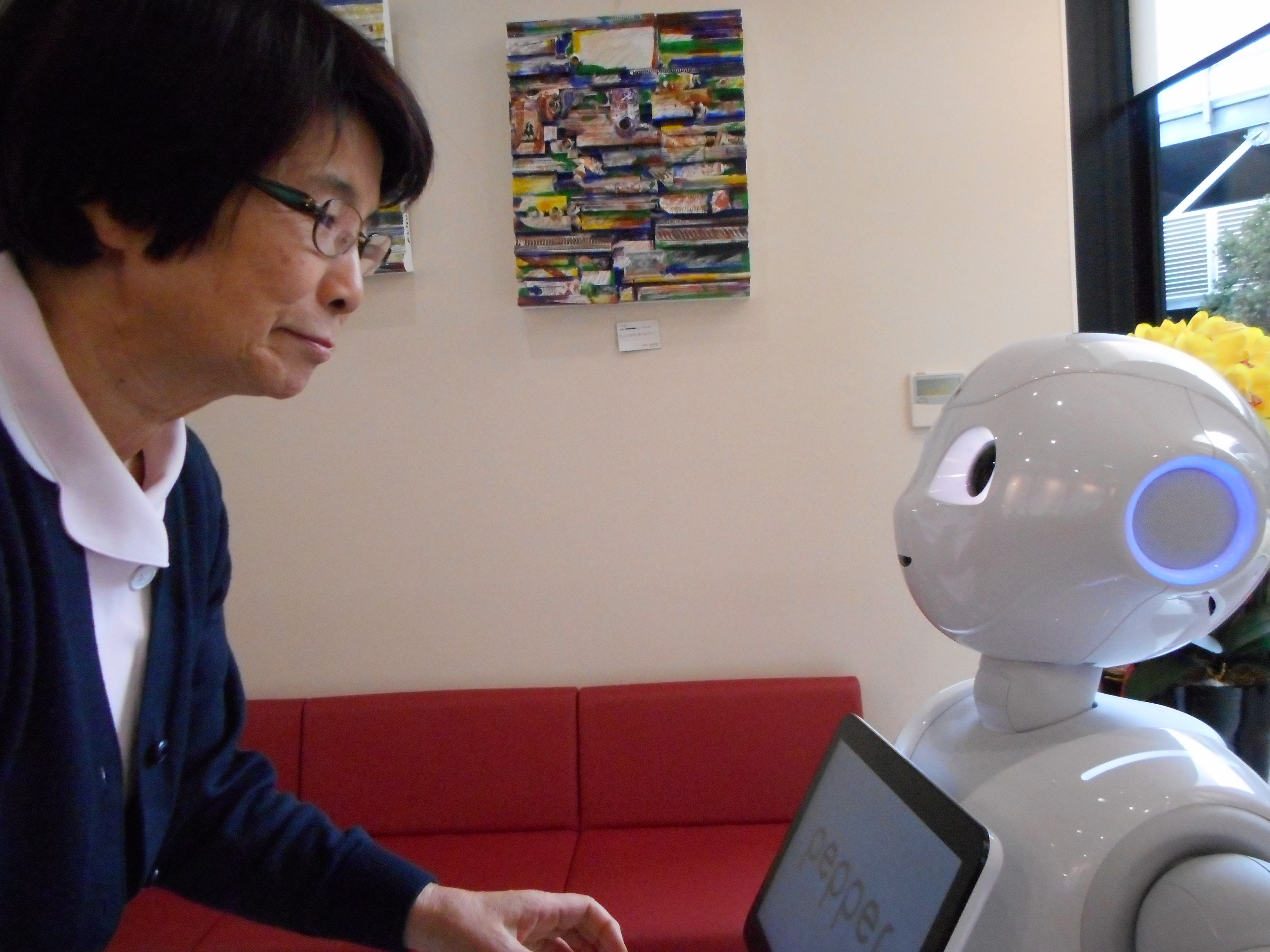 pepperとスタッフ